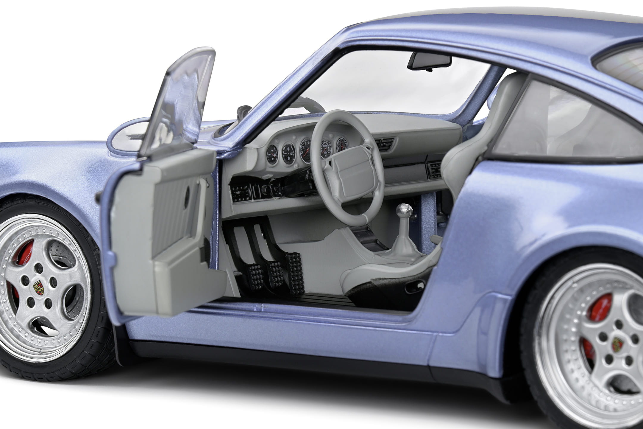 Solido Modellauto 1_18 Porsche 911 _964_ Turbo Horizon Blue 1990 - Detailgetreues Modell