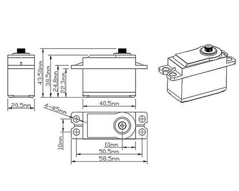 Krick Servo Standard  Uni Anschluss Krick Servo Standard  Uni Anschluss - RC-Zubehoer