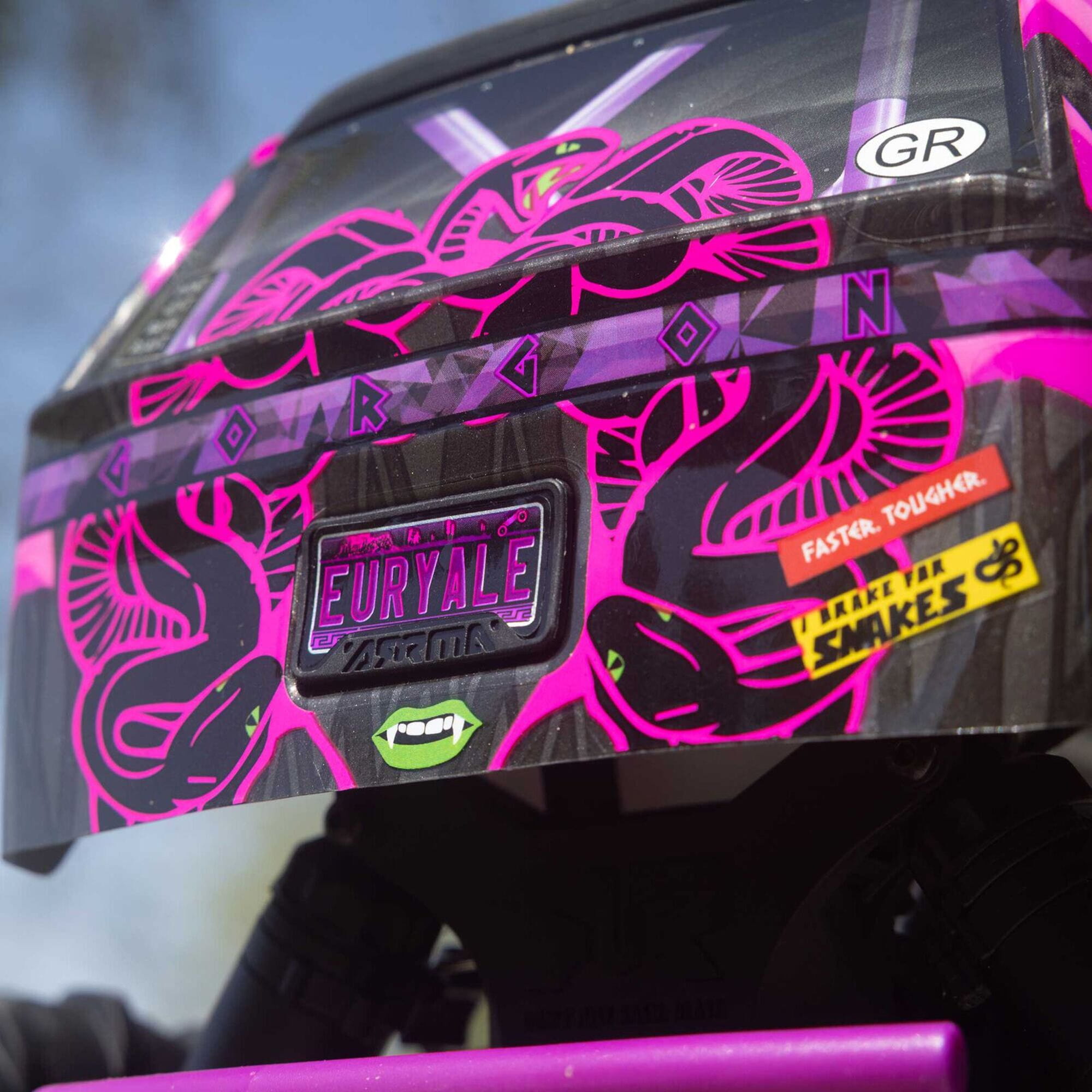 ARRMA GORGON MT 2WD RTR Monster Truck Purple_ RC Fahrzeug mit Akku und Ladegeraet