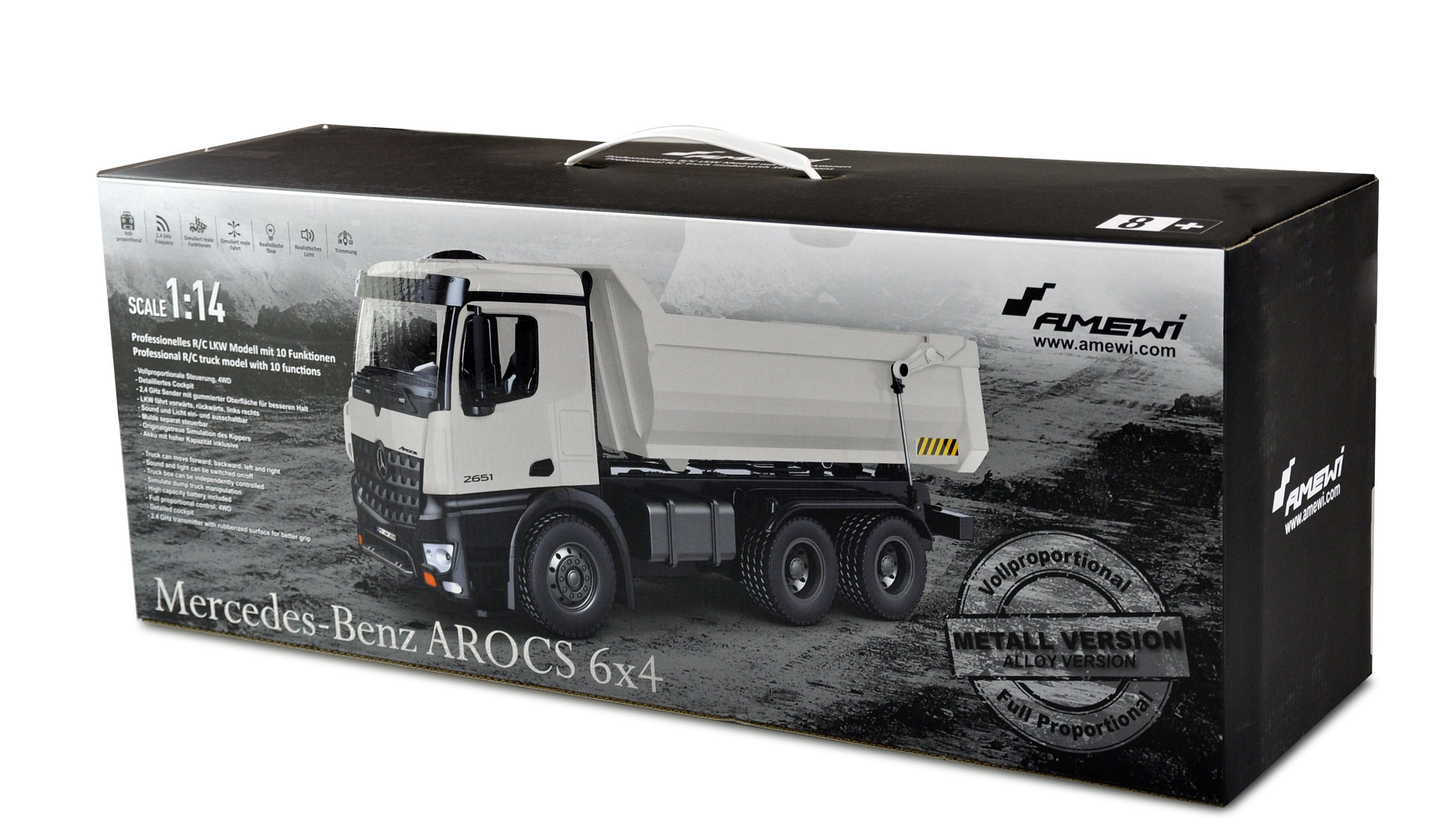 Amewi RC Mercedes Arocs Kipper 1_14 in Weiss