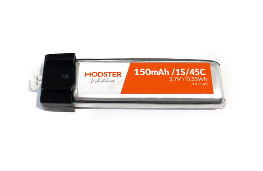 Modster Lipo Akku 1S 3_7V 150 mAh 45C _Ultra Micro_ WhiteLine - RC-Zubehoer