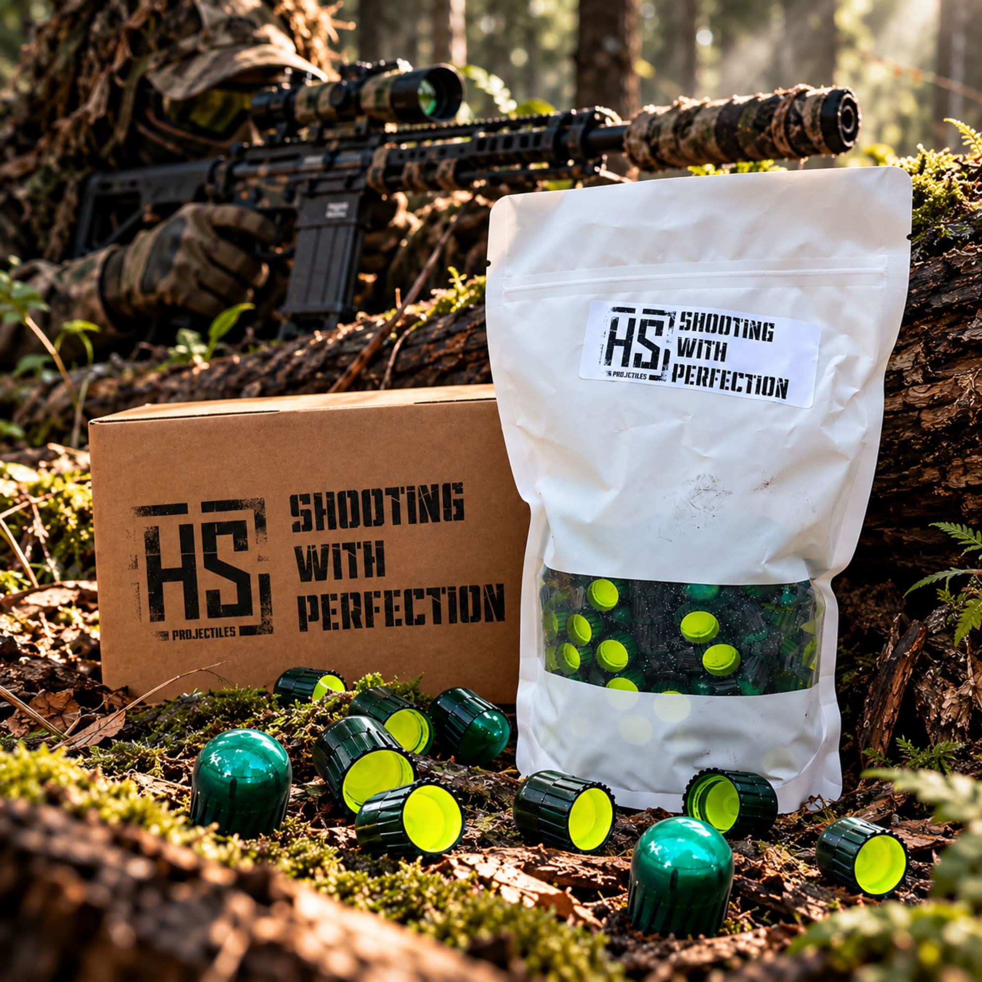 HS Projectiles Trainingsprojektile Paintball 600 Stueck Apache Snow Edition MagFed