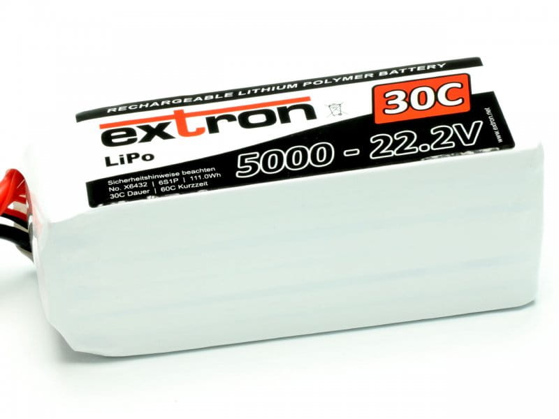 Extron LiPo Akku Extron X2 5000 - 22,2V (30C / 60C)