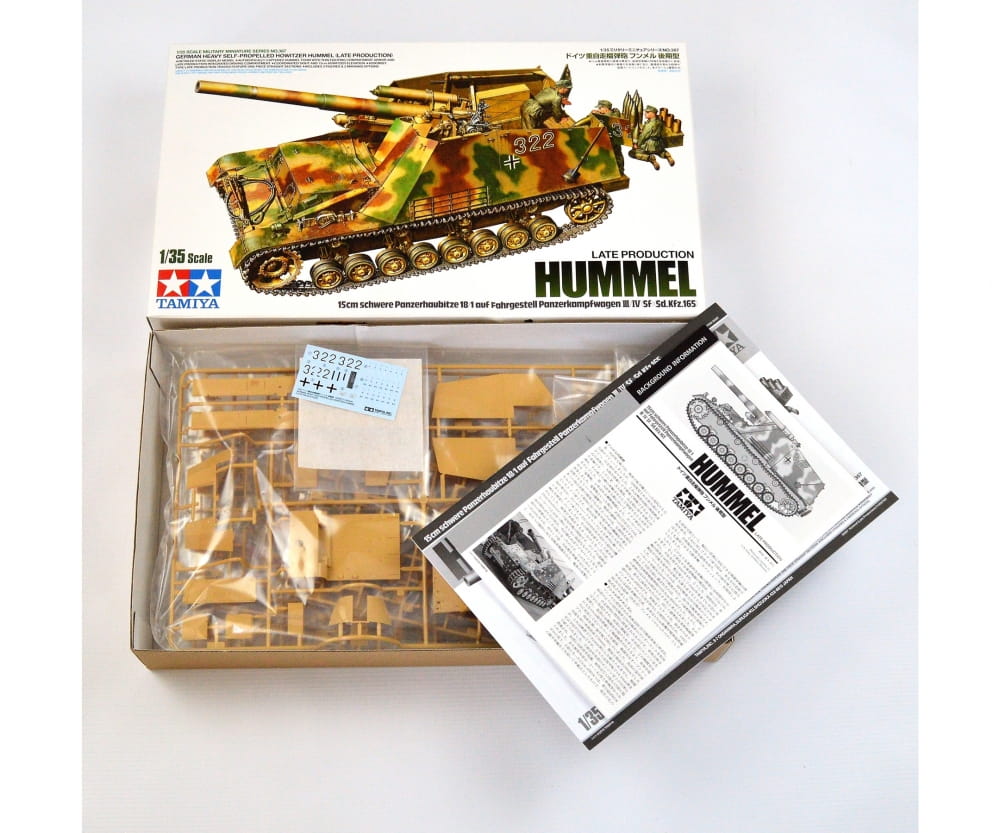 Tamiya Deutsche Panzer Haubitze Hummel (3)Sp.Prod. 1:35 Plastik Modellbau Militär Bausatz