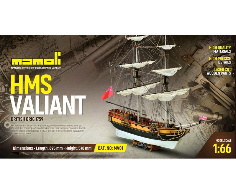 HMS Valiant Bausatz 1_66 von Mamoli_ britische Brig aus 1759_ Modellbau