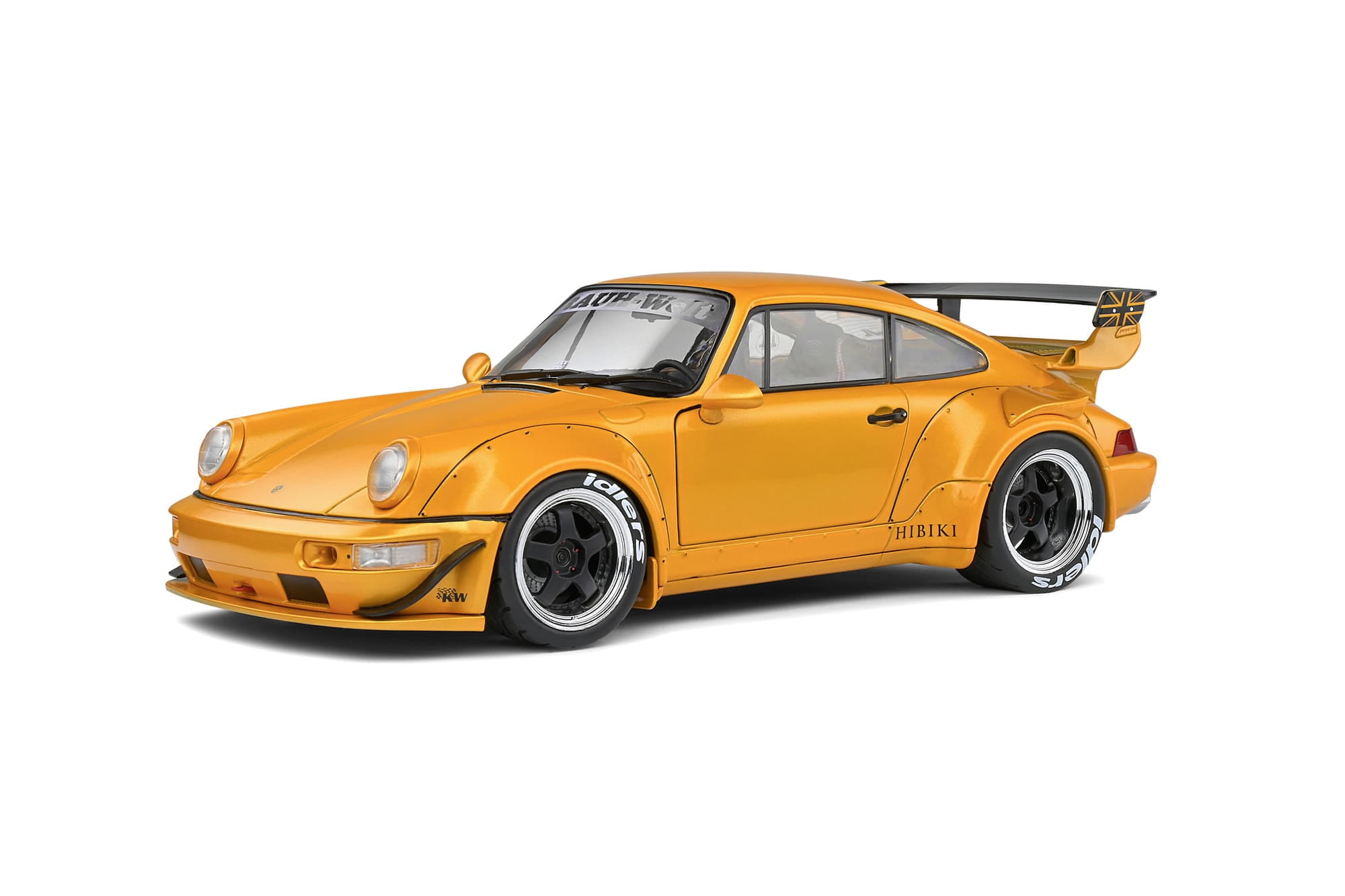 Solido RWB 964 Hibiki Orange Standmodellauto im Massstab 1_18