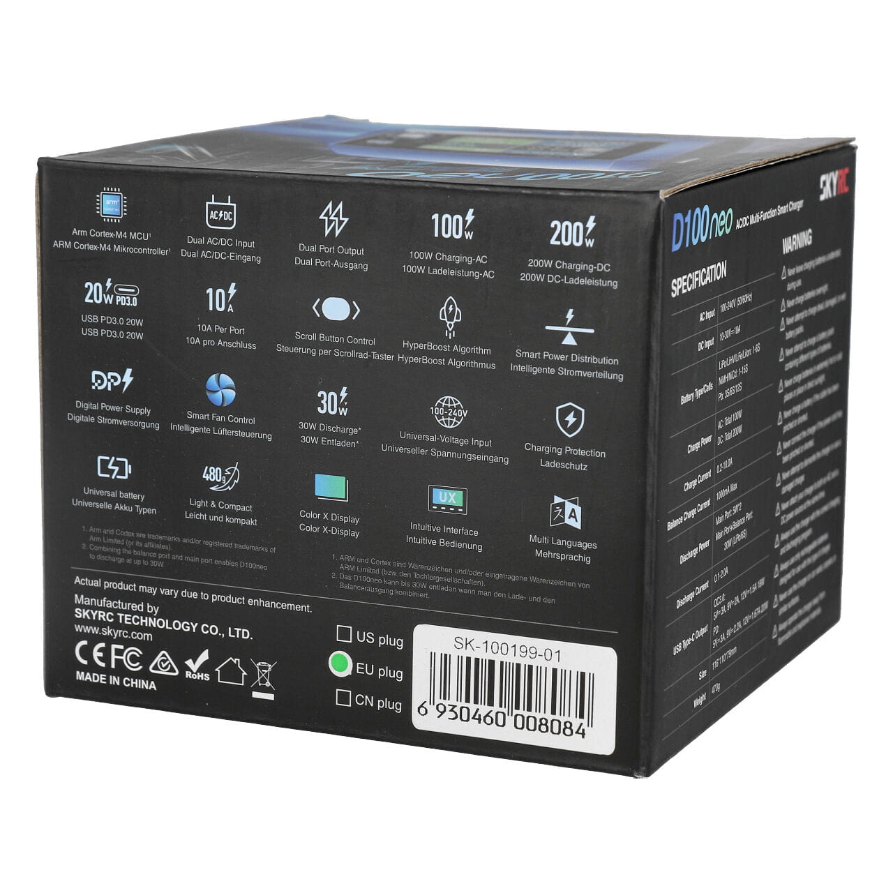 SkyRC Ladegeraet D100 Neo LiPo 1-6s 10A 100W SkyRC Ladegeraet D100 Neo LiPo 1-6s 10A 100W