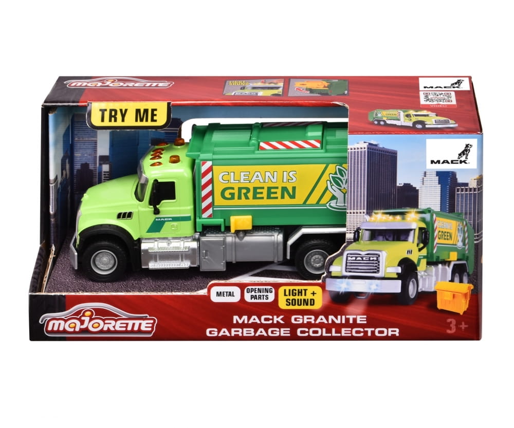 Majorette Mack Granite Garbage Truck