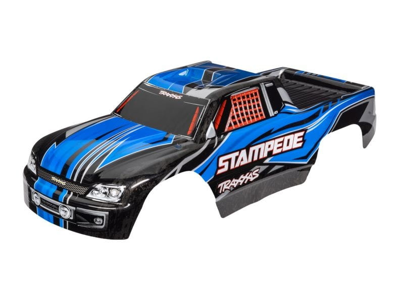 Traxxas Karosserie Stampede _passt auch Stampede VXL_ blau_ kpl. lackiert - RC-Zubehoer