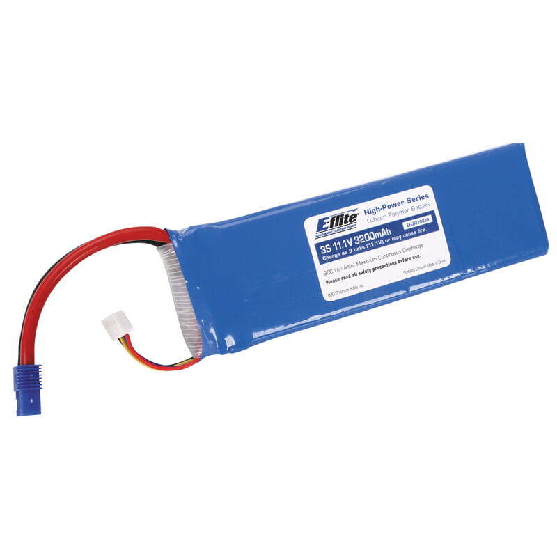 E-flite Lipo Akku 11,1V 3200mAh 3S 20C EC3 E-flite Lipo Akku 11_1V 3200mAh 3S 20C EC3 - RC-Zubehoer