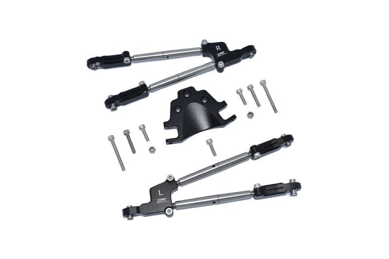 GPM Alu Aufhaengungs-Set oben hinten schwarz fuer ARRMA Kraton_ Outcast 8s - RC-Zubehoer