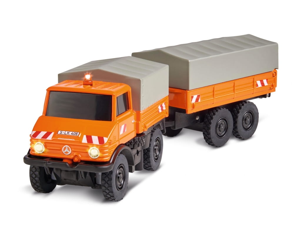 Carson RC Eisenbahn H0 1:87 MB Unimog U406 m. Anhänger