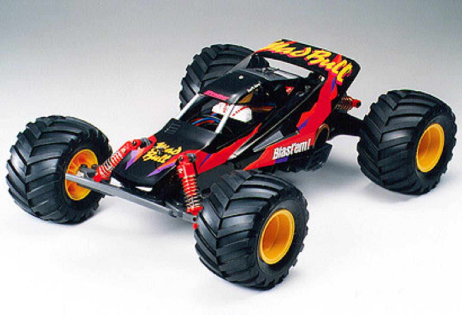 Tamiya 1:10 RC Mad Bull 2WD Monster Elekto Buggy Komplett Set