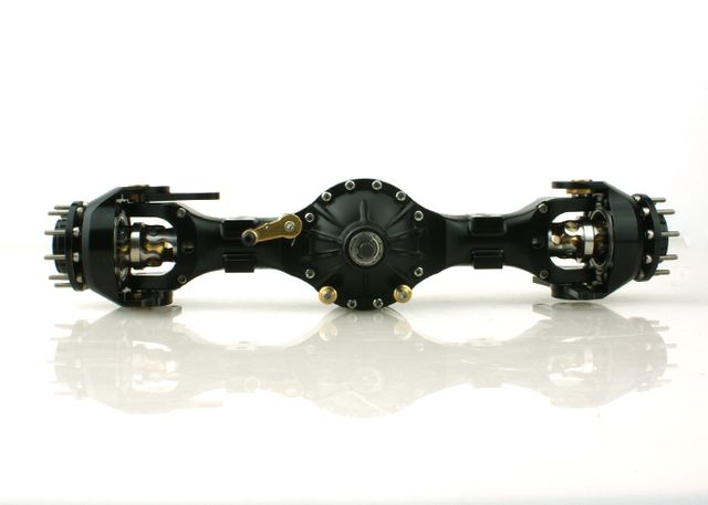 Lesu 1_16 Antriebsachse vorne ohne Durchtrieb 3_1 Metall schwarz - RC-Zubehoer