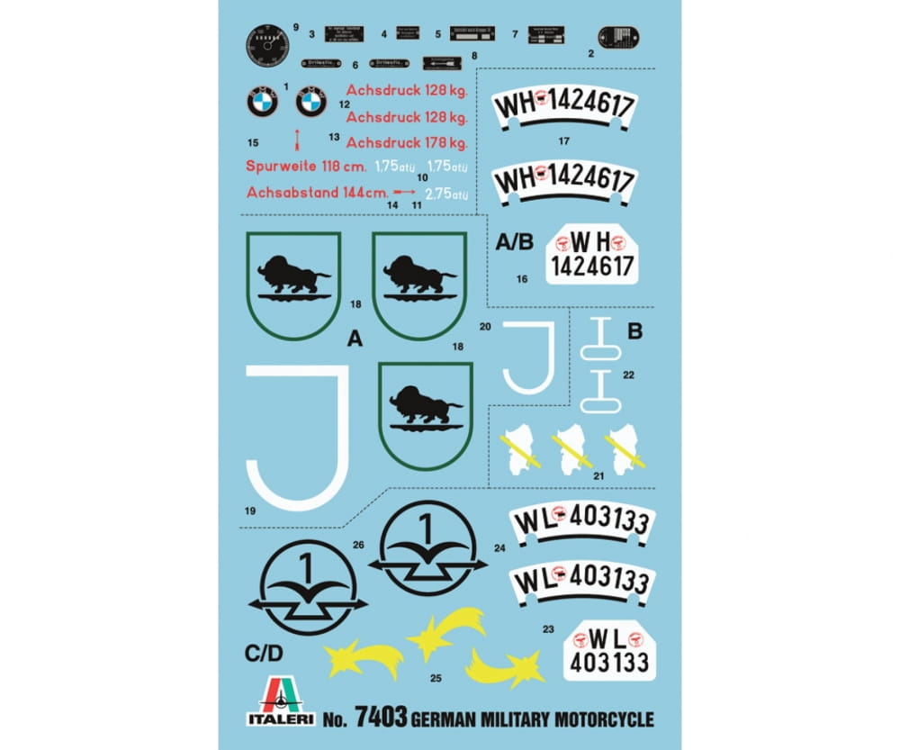 Italeri 1:9 Deut.Militärmotorrad mit Seitenwagen Italeri 1:9 Deut.Militärmotorrad mit Seitenwagen