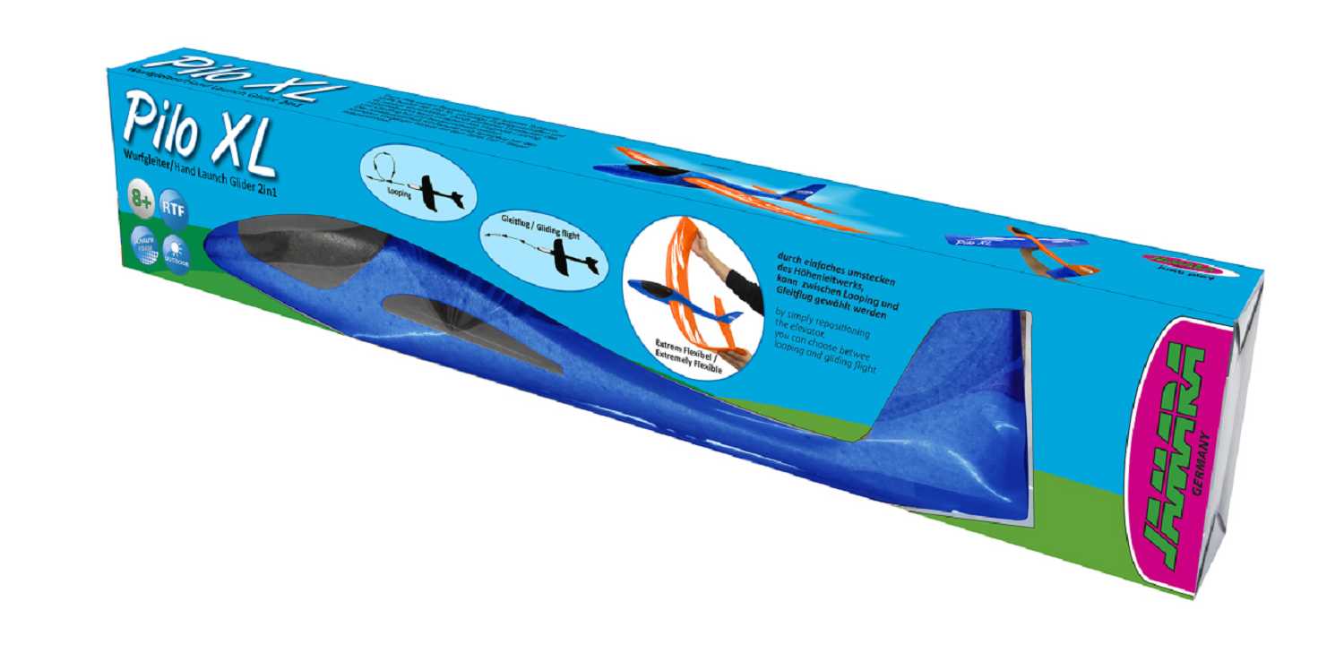 Jamara Pilo XL Schaumwurfgleiter EPP Tragfläche orange Rumpf blau