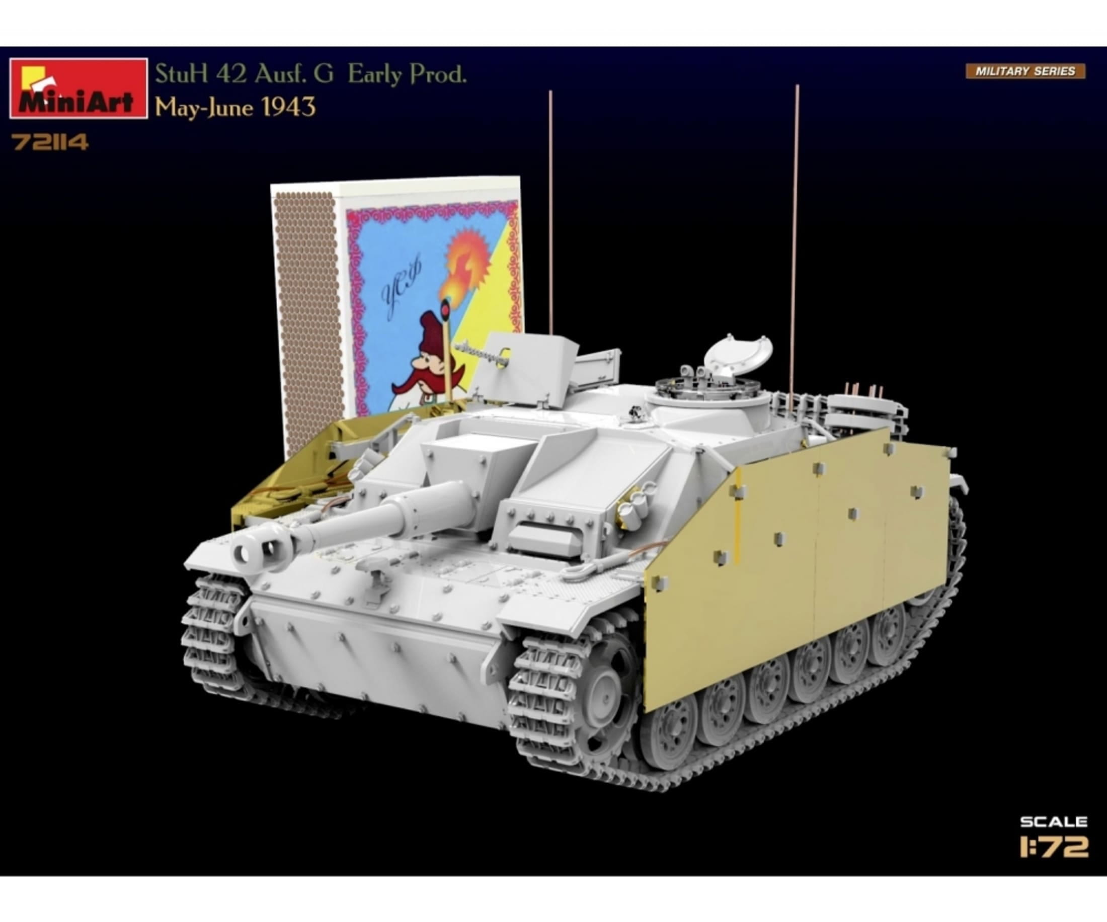 MiniArt 1_72 StuH 42 Ausf. G fruehe Produktion Plastik Modellbausatz - RC-Zubehoer