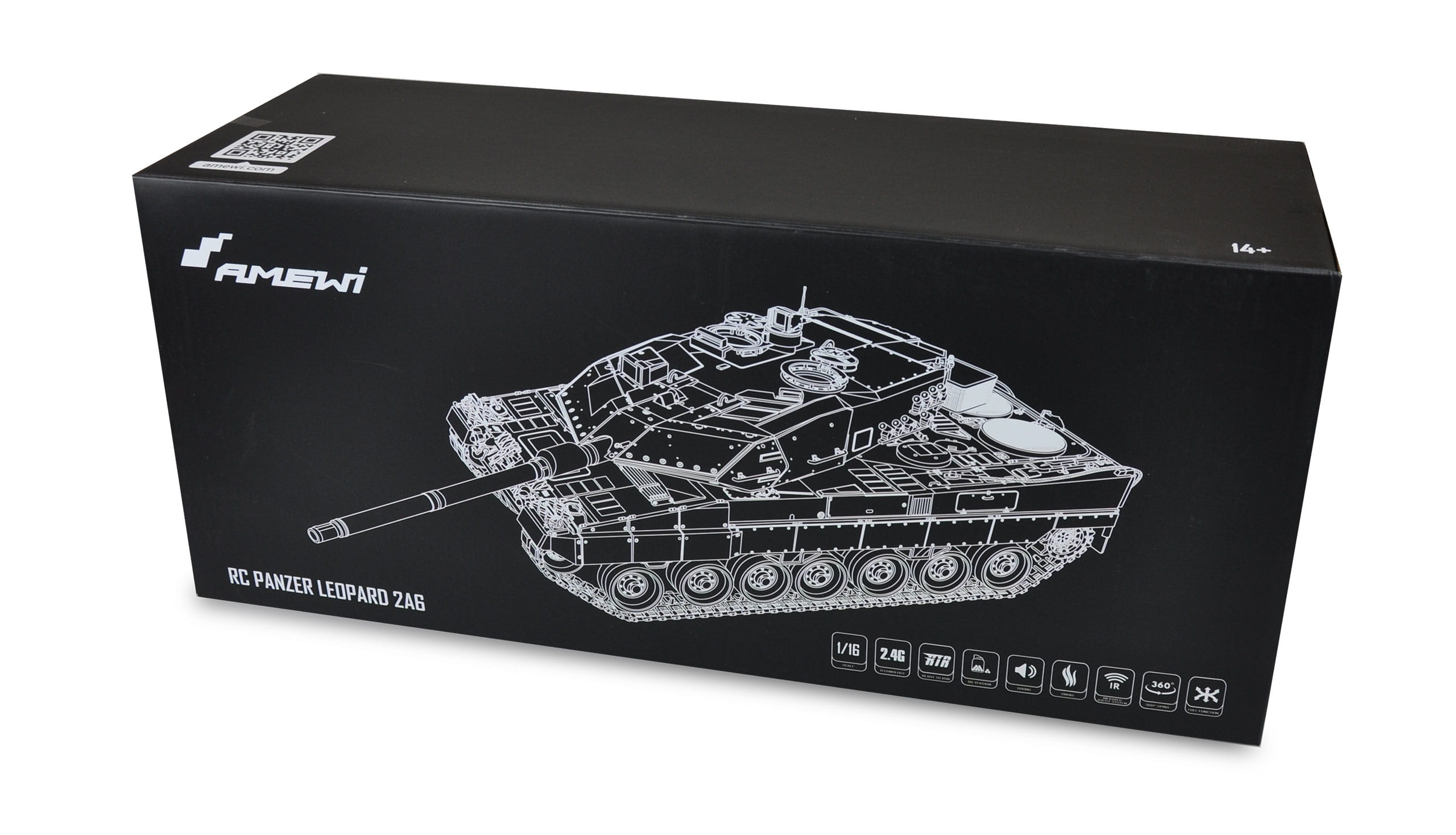 Amewi RC Panzer Leopard 2A6 1:16 Advanced Line IR/BB