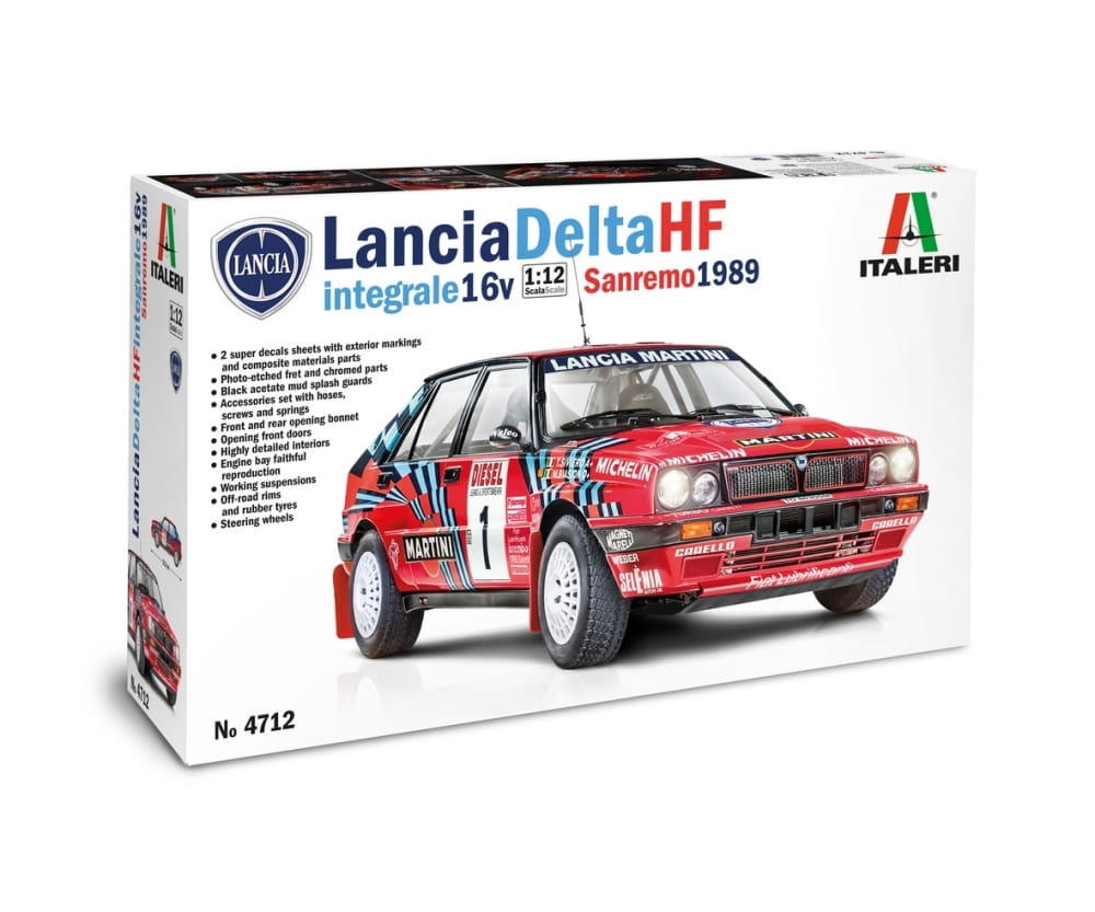 Plastikmodellbau von Italeri 1-12 lancia delta 16vhf integ sanrem