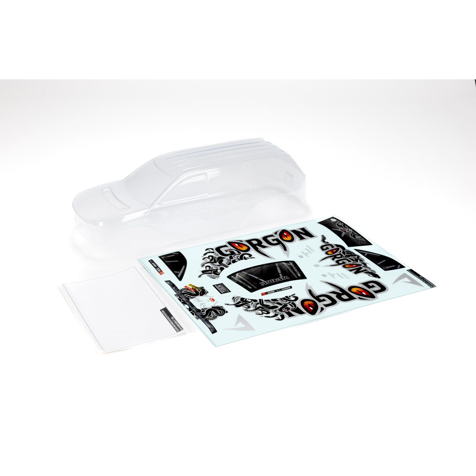 Arrma GORGON Karosserie Klar unlackiert mit Decals & Window Masks