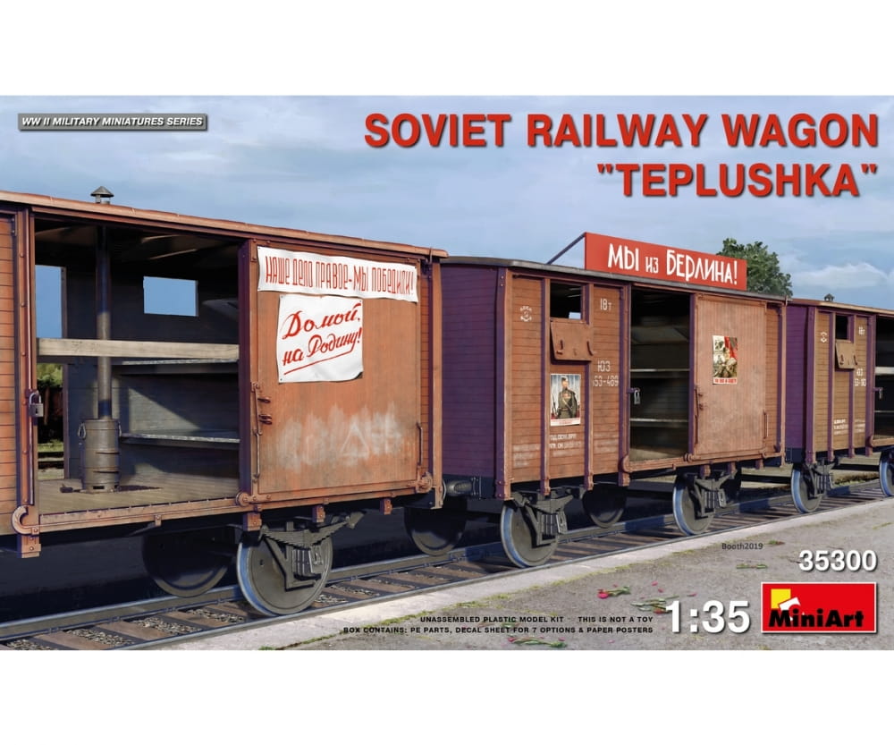 Plastikmodellbau von Miniart 1-35 sov eisenbahnwaggon teplushka