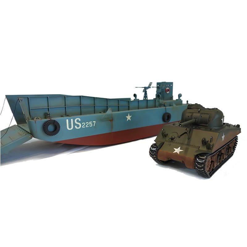 Torro 1:16 RC Landungsboot und RC Panzer LCM3 und Sherman M4A3 BB