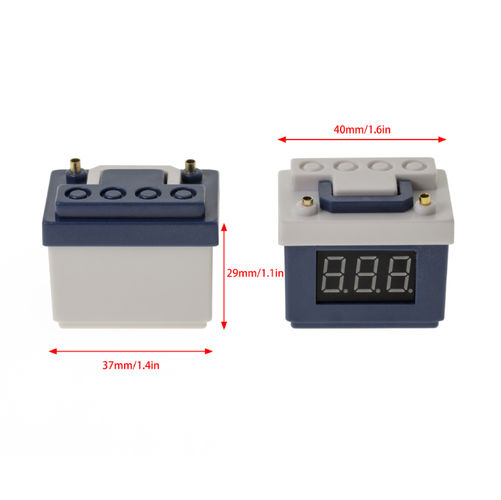 Thicon Autobatterie blau mit Spannungsanzeige und Lipo-Waechter - RC-Zubehoer