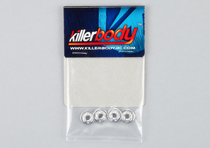 Killerbody Aluminium Radmuttern _Silber_ 4 Stk. - RC-Zubehoer