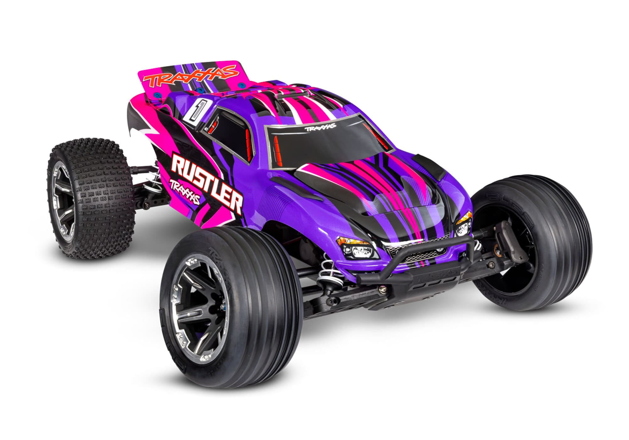 Traxxas Rustler 2WD Pink RTR mit Akku und Lader