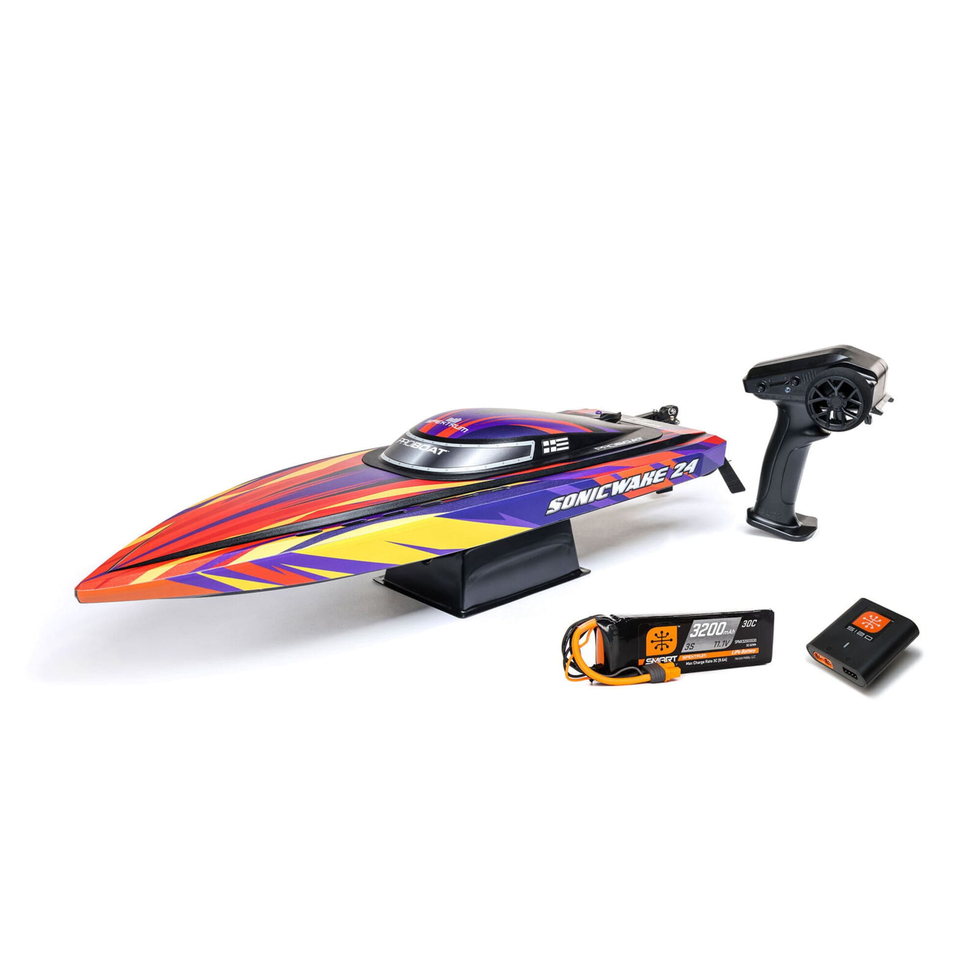 Pro Boat Sonicwake 24 Brushless RC Boot RTR in Rot
