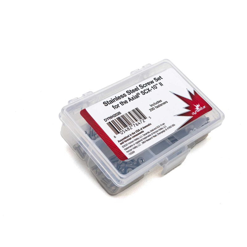 Dynamite Stainless Steel Screw Set_ Axial SCX 10 II - RC-Zubehoer