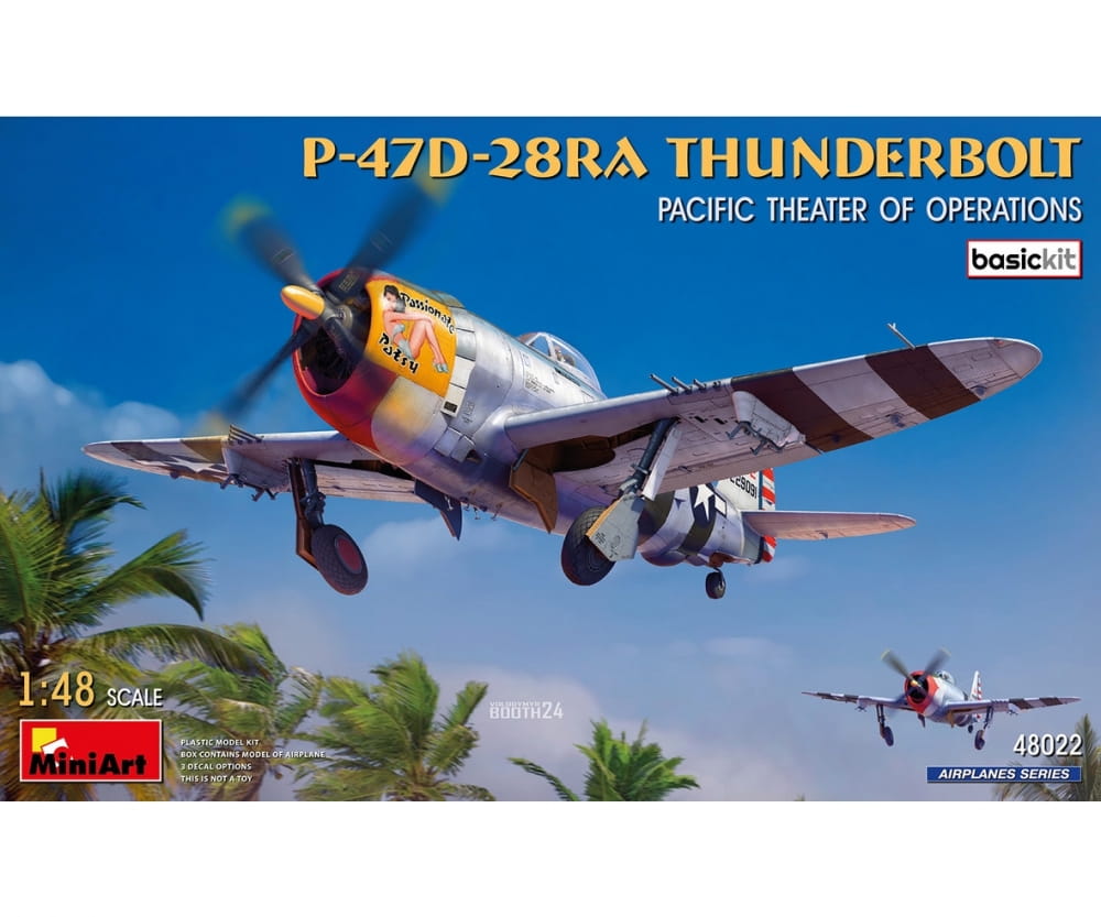 MiniArt 1_48 P-47D-28RA Thunderbolt Basic Kit Plastik Modellbausatz - RC-Zubehoer