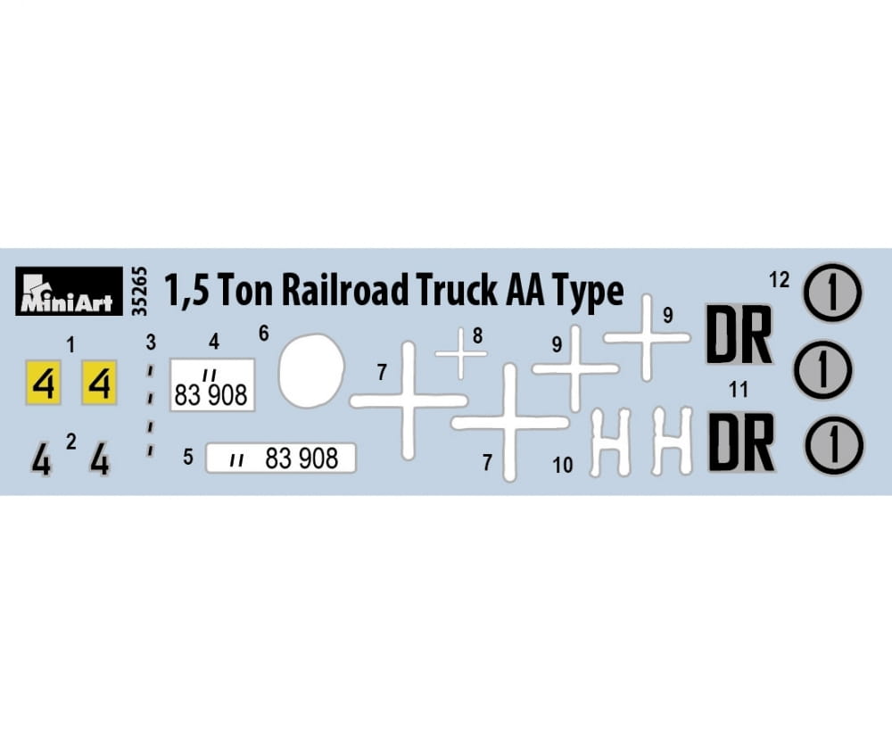 MiniArt 1:35 1,5to Schienen-LKW AA Ty Plastik Modellbausatz