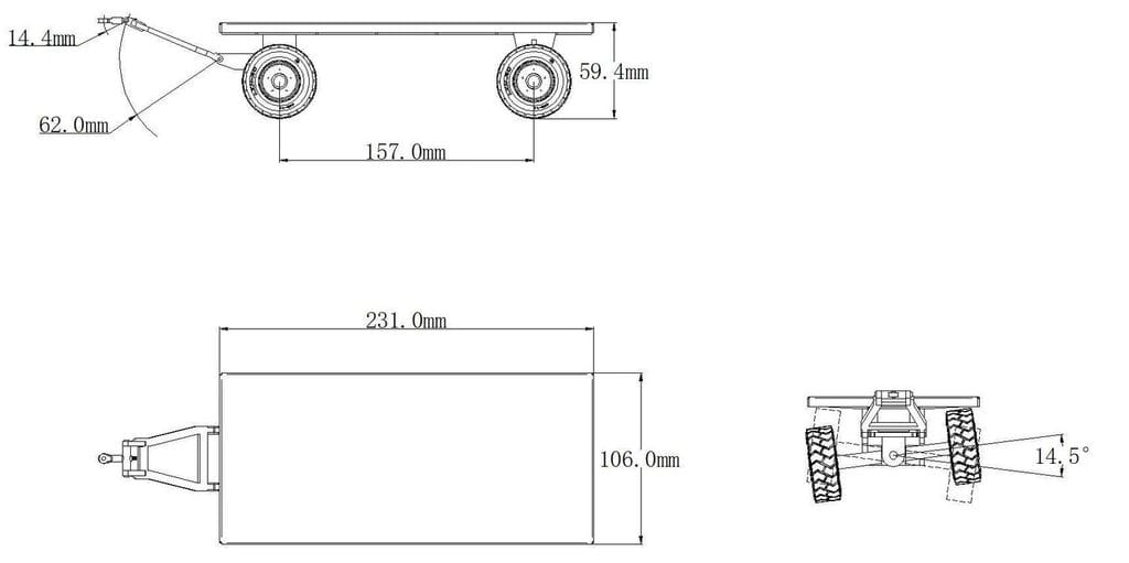 Thicon Anhaenger fuer Gabelstapler aus Edelstahl - RC-Zubehoer
