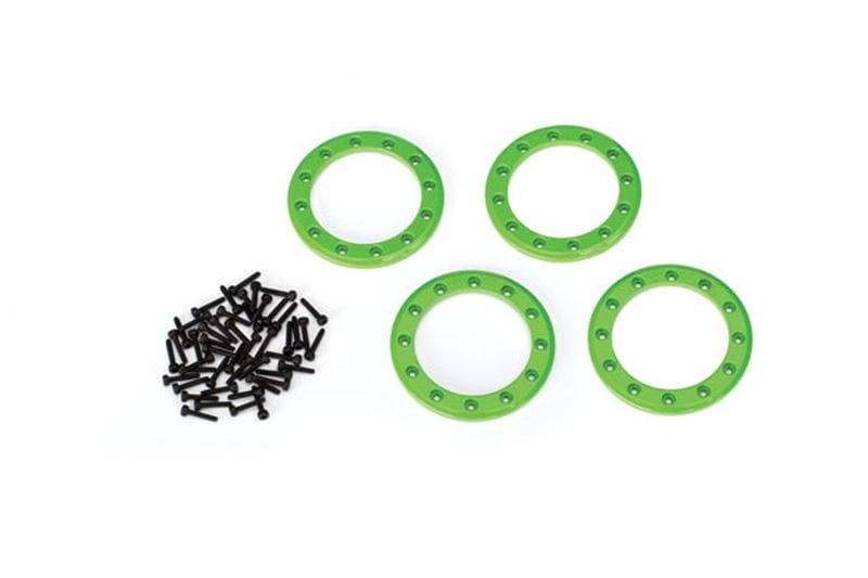 Traxxas Beadlock Rings Gruen _1.9'_ Alu _4_ _ Schrauben - RC-Zubehoer
