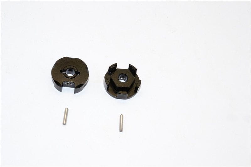 GPM Alu Klauen Hex-Adapter schwarz fuer Traxxas Slash 4x4 - RC-Zubehoer