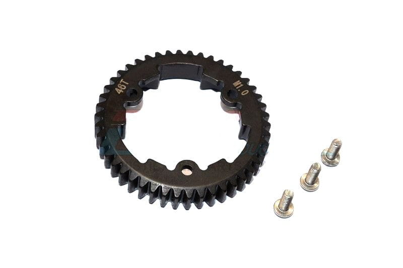GPM Stahl Hauptzahnrad 46T _Modul 1.0_ fuer Traxxas XO-01_ MAXX - RC-Zubehoer