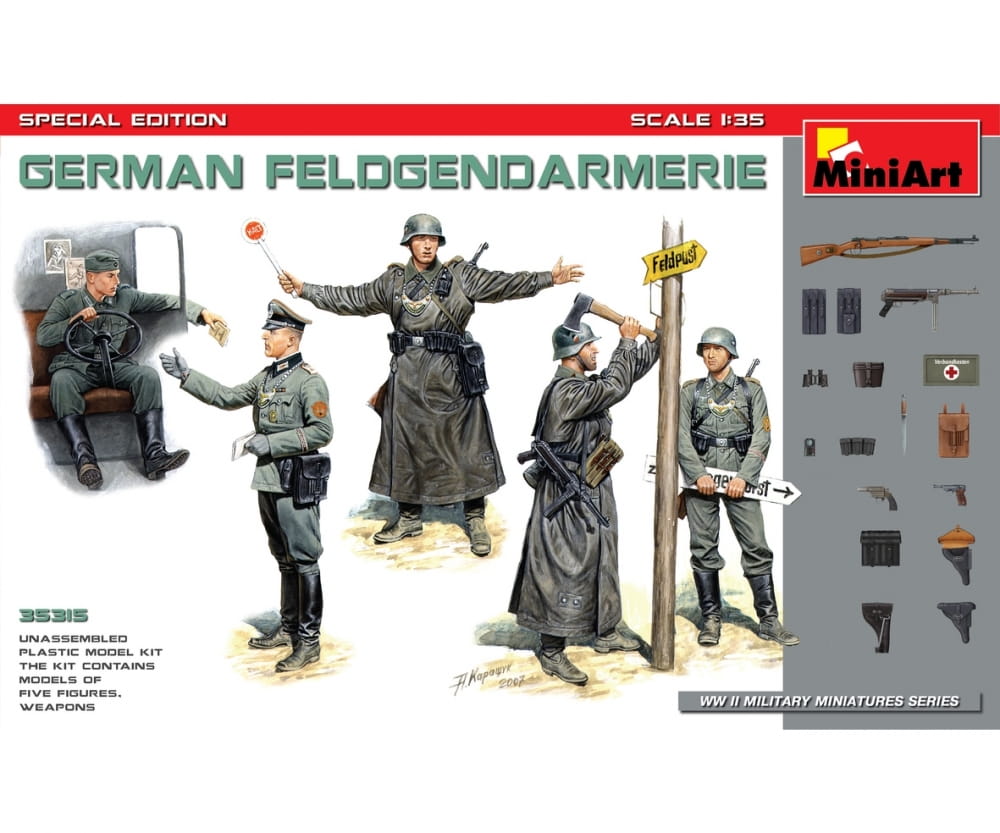 Plastikmodellbau von Miniart 1-35 fig dt feldgendarmerie 5 se