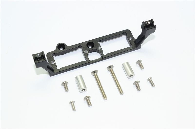 GPM Alu Diffsperre Servobefestigung v_h schwarz fuer Traxxas TRX4 - 6 - RC-Zubehoer