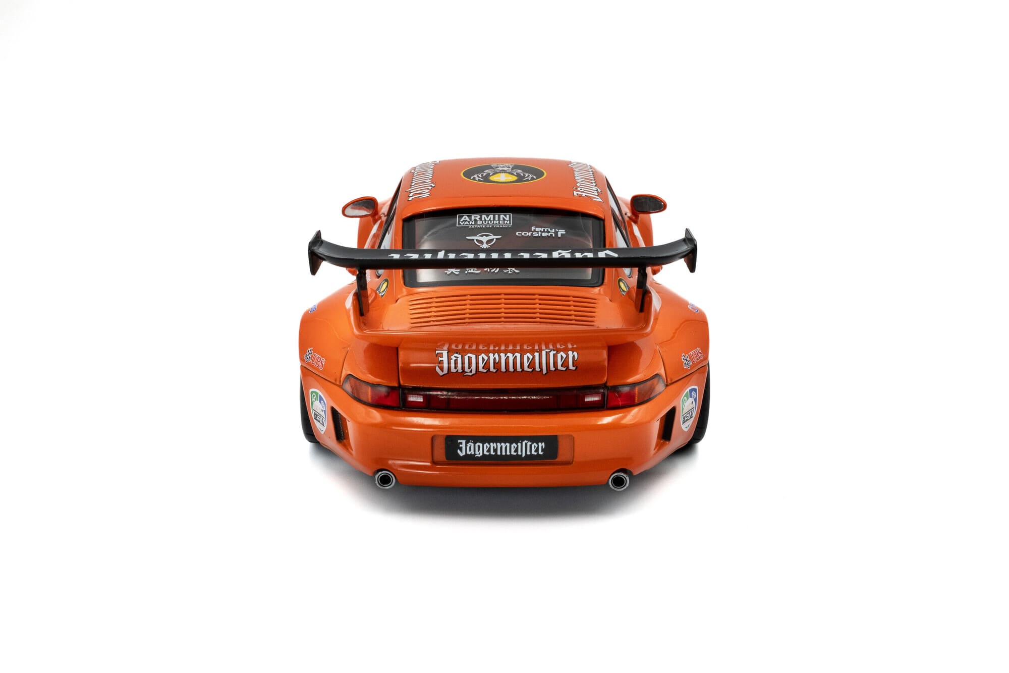 Solido RWB 911 Jaegermeister Orange Standmodellauto im Massstab 1_18