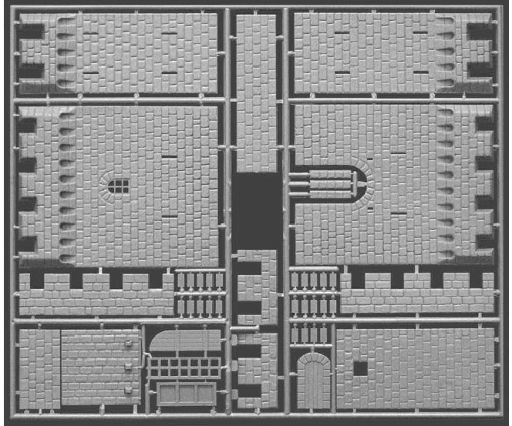 Plastikmodellbau von Miniart 1-72 mittelalterliche burg
