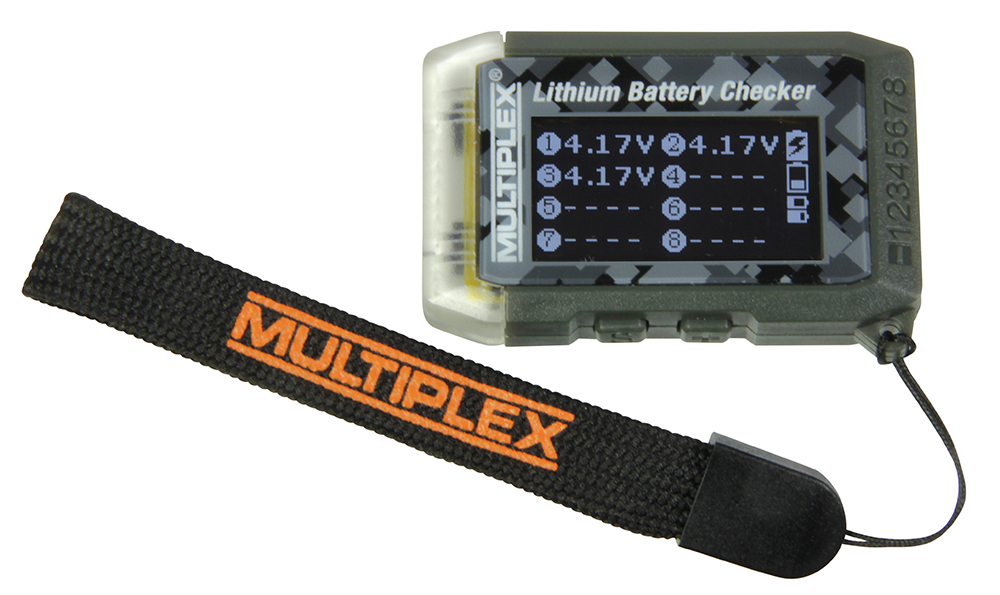 Multiplex Lithium Battery Checker & Modellfinder
