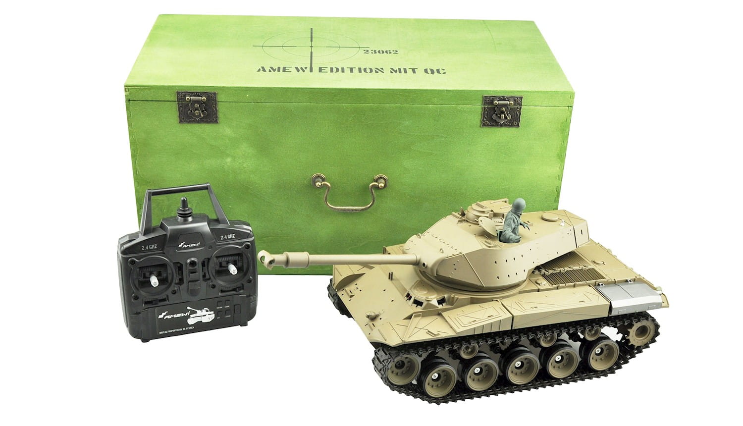 RC Panzer M41 Walker Bulldog 1_16 von Amewi - RTR mit Rauch_ Sound_ BB und IR Amewi RC Panzer M41 Walker Bulldog 1_16 Standard Line mit Rauch_ Sound_ BB _ IR