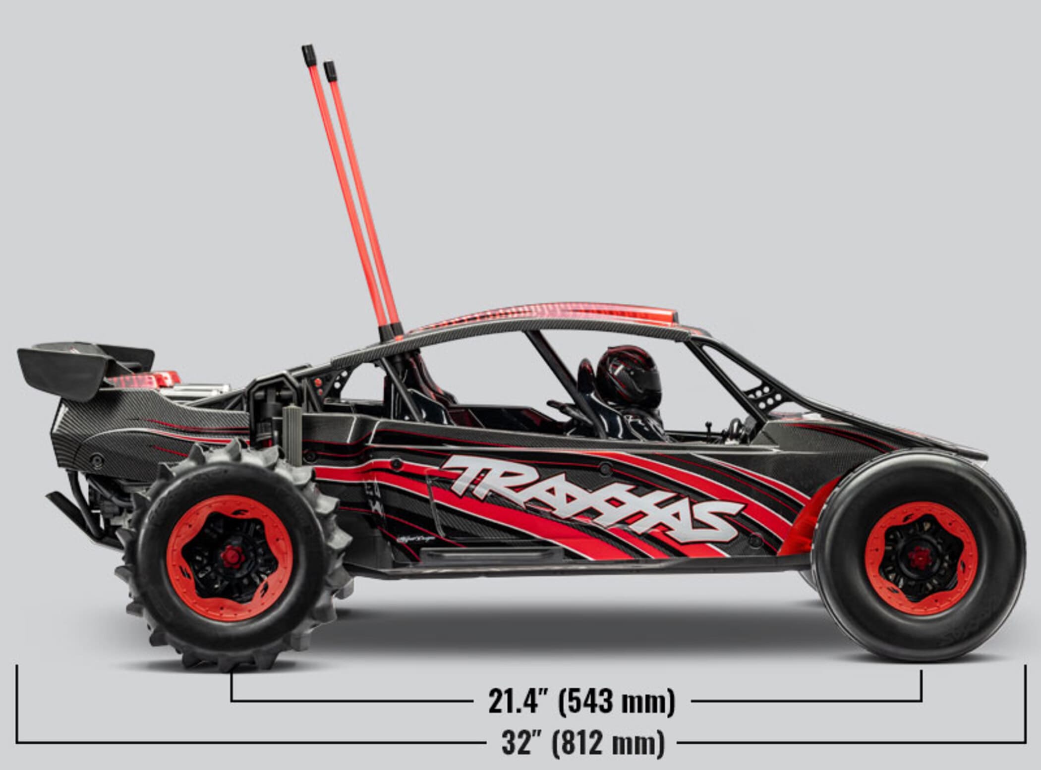 Traxxas Funco RWD 8S VXL Sand Car 1_6 RTR Brushless_ 88_ km_h_ Pro Scale Modell Rot Traxxas Funco RWD 8S VXL 1_6 Sand Car RTR Brushless Hochleistungs-RC Offroad-Modell in Rot