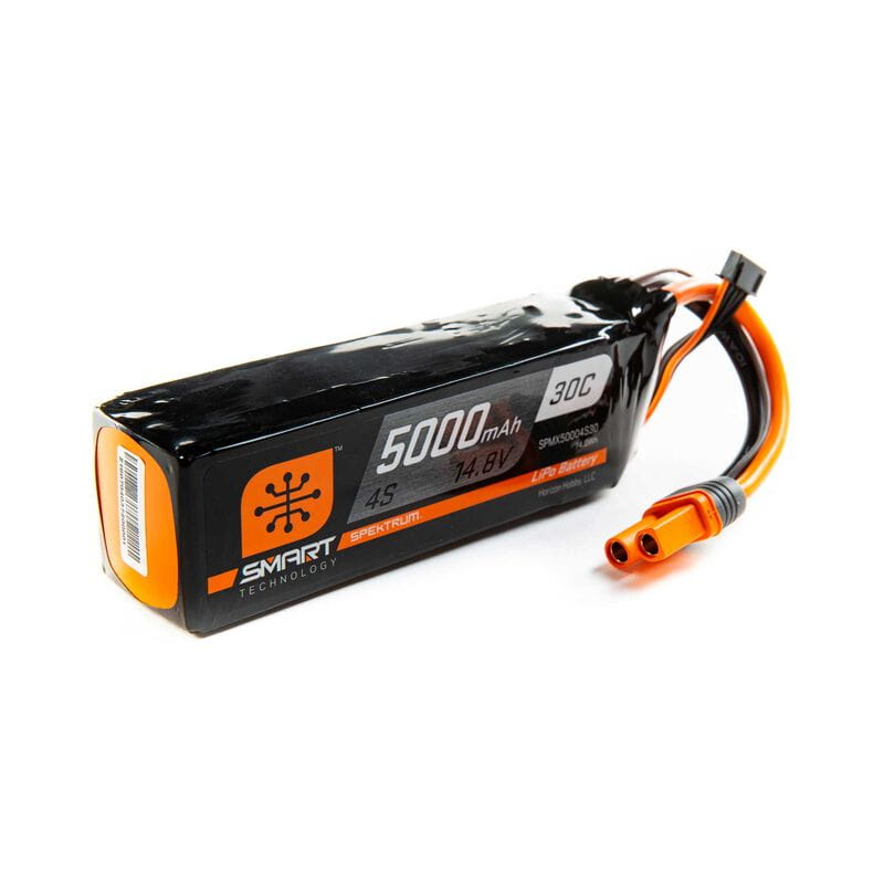 Spektrum Lipo Akku 5000mAh 4S 14.8V Smart 30C IC5 Spektrum Lipo Akku 5000mAh 4S 14.8V Smart 30C IC5