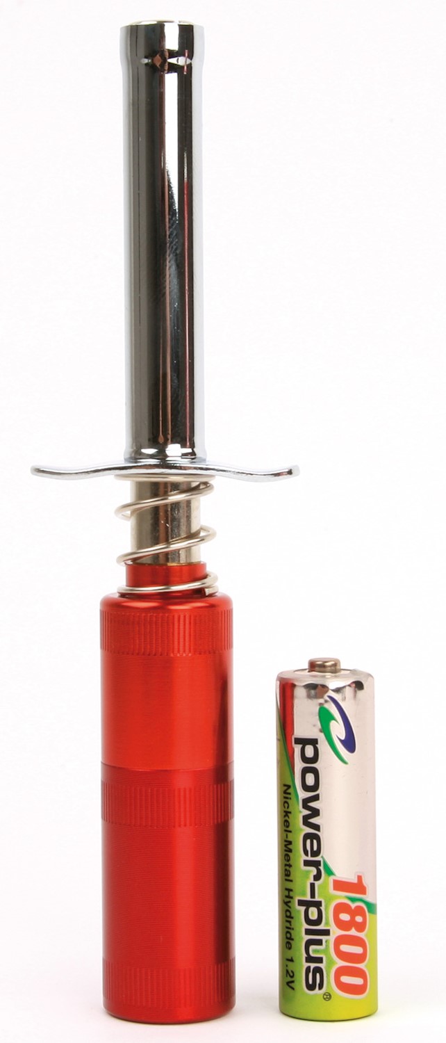 Robitronic Gluehkerzenstarter Rot mit auswechselbaren AA 1800mAh Akku - RC-Zubehoer