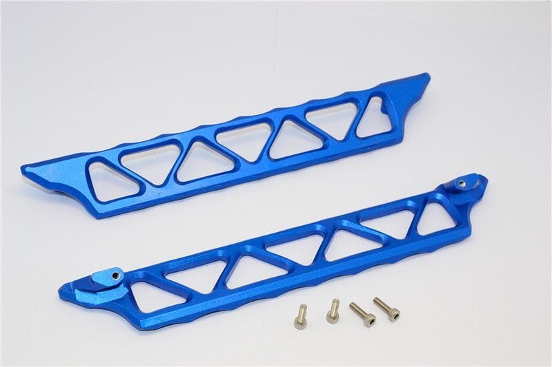 GPM Alu Seitenschutz blau fuer Traxxas X-MAXX - RC-Zubehoer