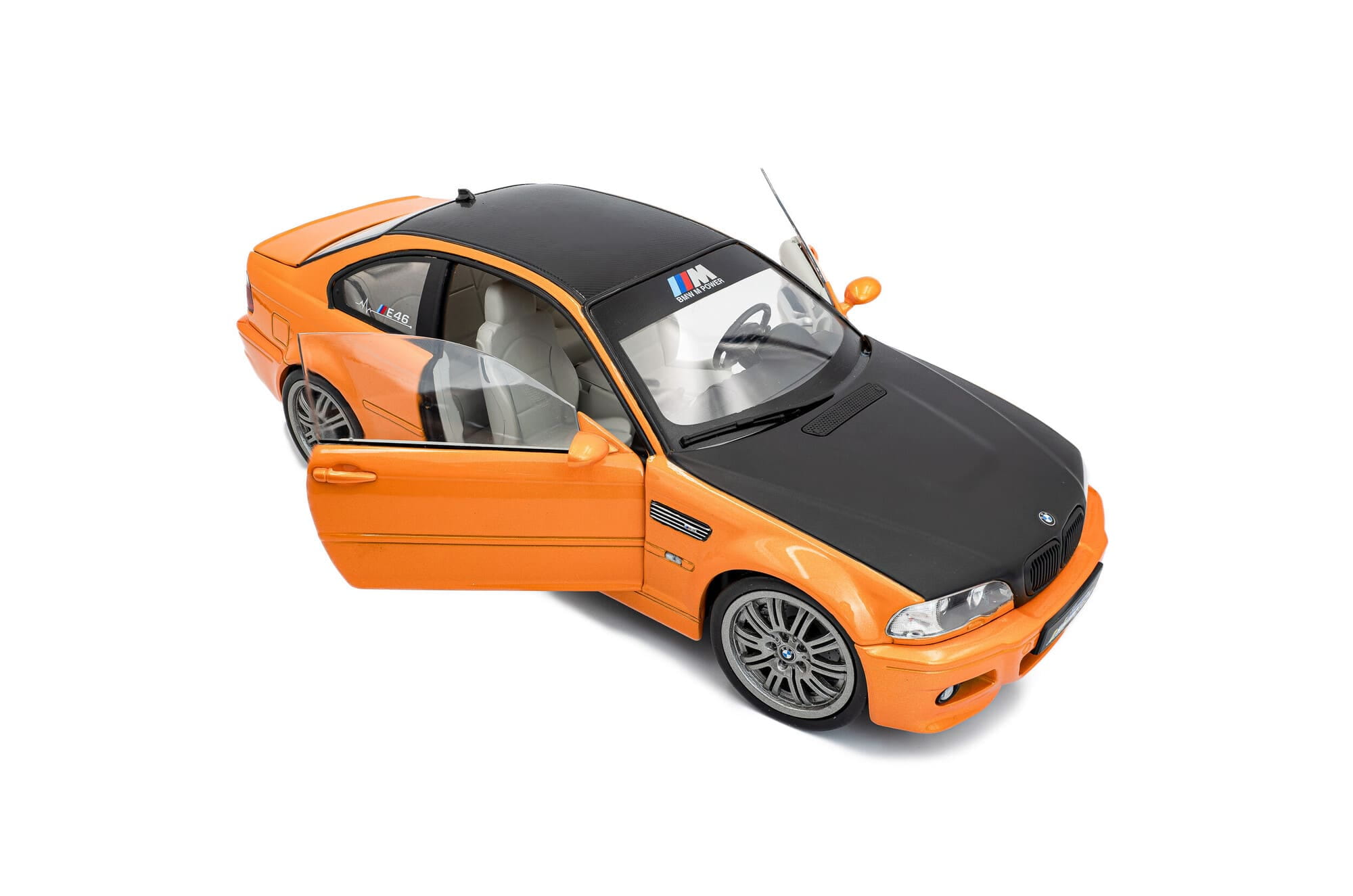 Solido BMW E46 M3 Coupe Orange Standmodellauto im Massstab 1_18