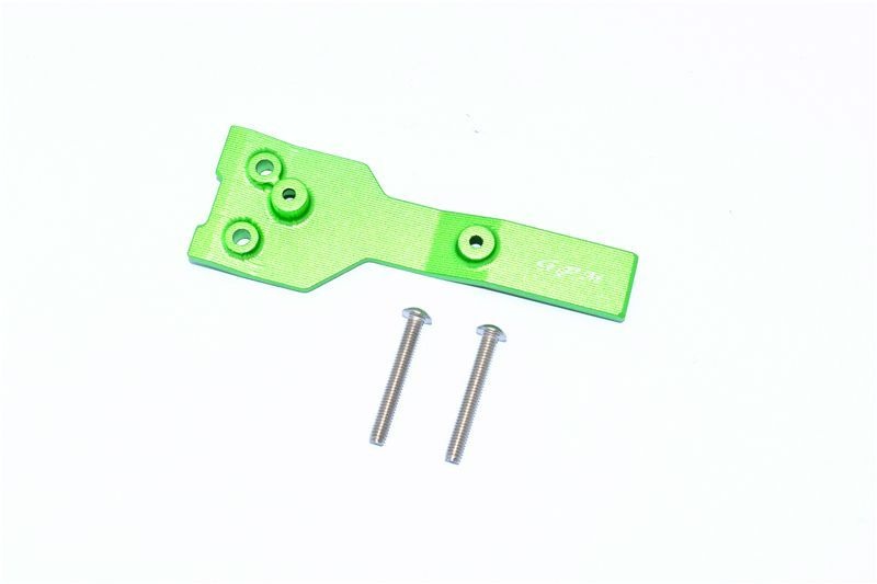 GPM Alu Chassisplattestuetze oben hinten gruen fuer Traxxas MAXX - RC-Zubehoer