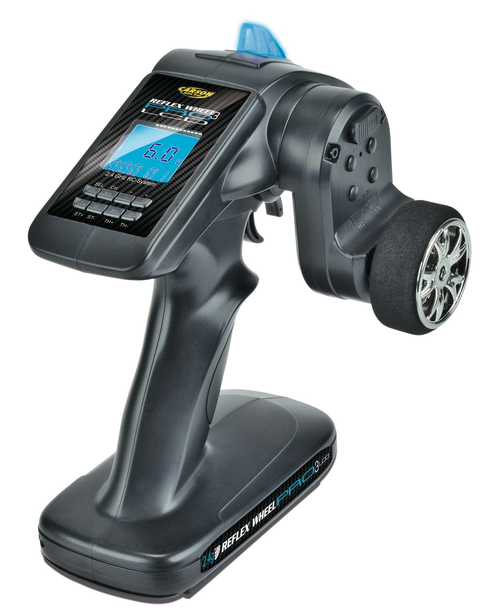 Carson Reflex Wheel pro III LCD 2,4GHz 11,1V FHSS 3 Kanal Fernsteuerung mit 4 Kanal Empfänger Carson Reflex Wheel pro III LCD 2,4GHz 11,1V FHSS 3 Kanal Fernsteuerung mit 4 Kanal Empfänger